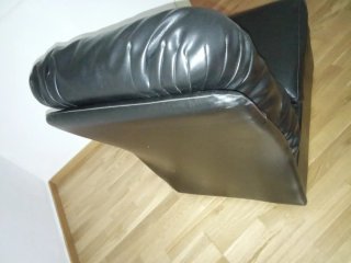 Sillón individual piel sintética negro