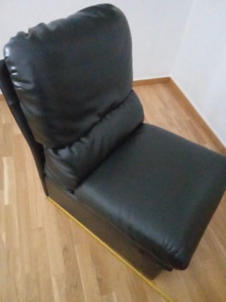 Sillón individual piel sintética negro