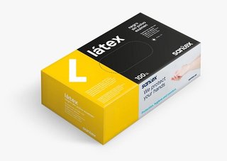 Guantes Látex Negro Talla L Santex (100 uds)