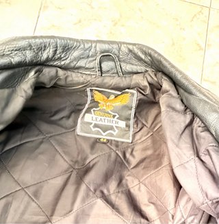Chaqueta de cuero Motocross vintage con flecos