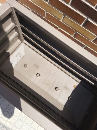 2 Maceteros Rectangulares Grandes Marrón/Gris