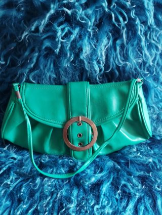 Bolso de mano verde vintage
