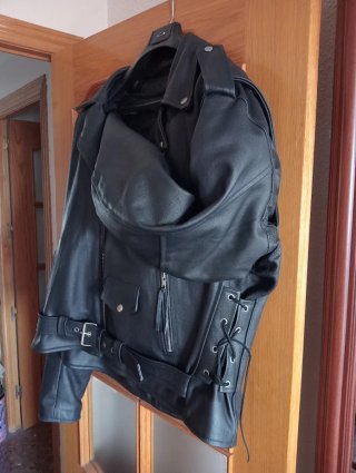 Chaqueta Cuero Custom con Protecciones