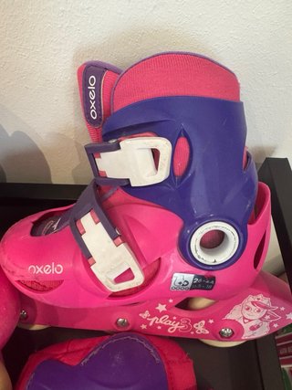 Patines Oxelo Talla 26-28 Rosas + Protecciones