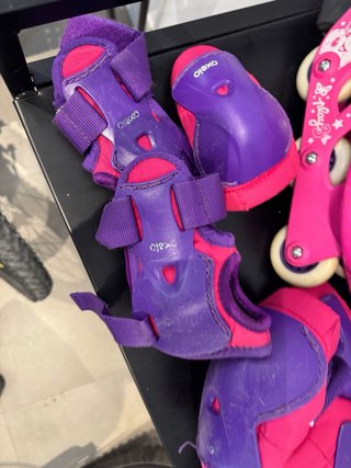 Patines Oxelo Talla 26-28 Rosas + Protecciones