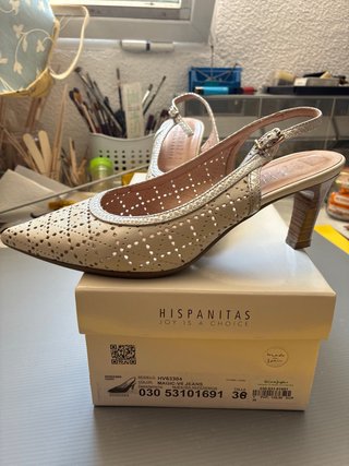 Zapatos Hispanitas Beige/Plata Verano