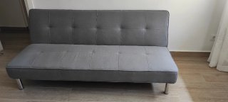 Sofá Cama tipo clic-clac gris 180cm buen estado
