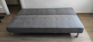 Sofá Cama tipo clic-clac gris 180cm buen estado