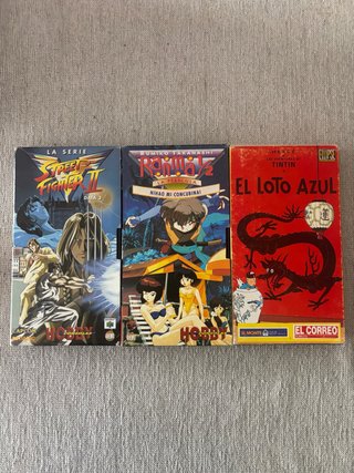 Lote VHS: Street Fighter, Ranma, Tintin