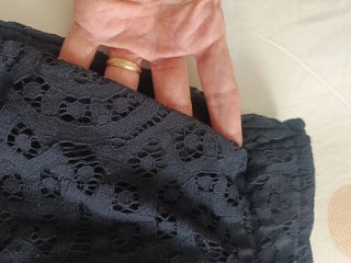 Shorts de encaje negro