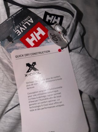 Camiseta Helly Hansen Gris Logo Montaña