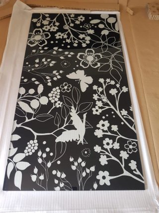 Mesa Ikea Cristal Serigrafiada Edición Limitada