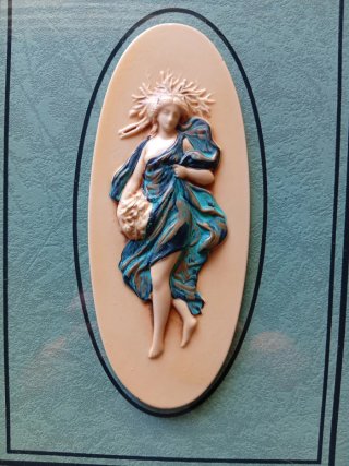 Cuadro decorativo mujer con flores