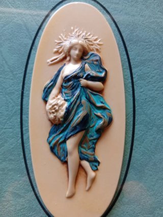 Cuadro decorativo mujer con flores