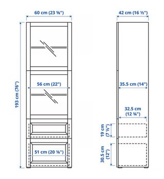 Vitrina IKEA BESTÅ cristal y cajones