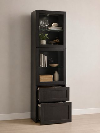 Vitrina IKEA BESTÅ cristal y cajones