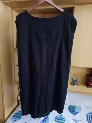 Vestido étnico bordado negro Talla XL (46/48 )