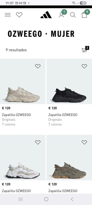 Zapatillas Adidas Ozweego W Mujer Verde Talla 39.5