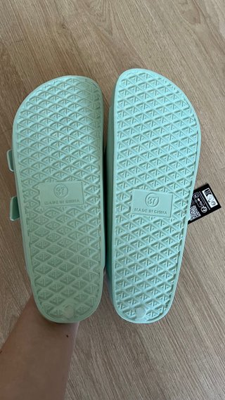Sandalias Only verde agua