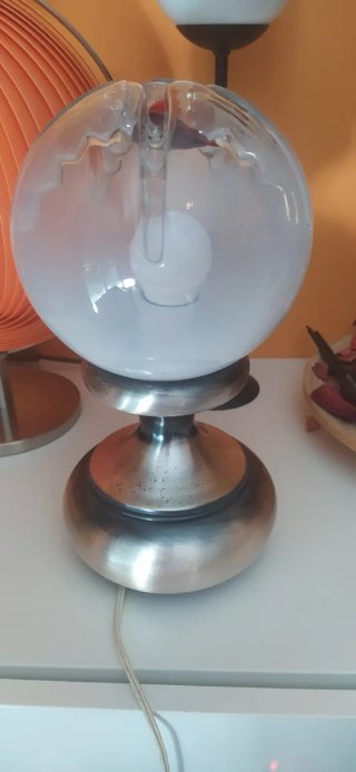 Lámpara Mazzega  Metal y Cristal Murano Vintage