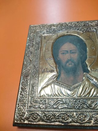 Pequeño icono plata y oro