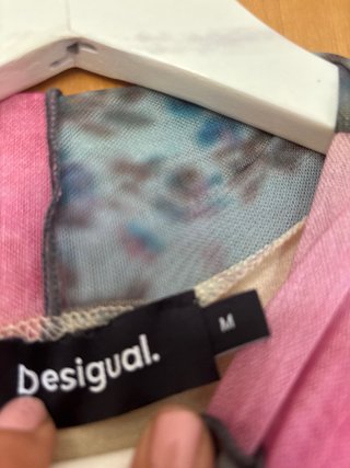 Vestido desigual patchwork multicolor