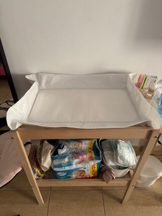 Cambiador bebé madera