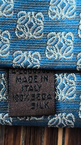 Corbata LOEWE Seda Azul y Oro