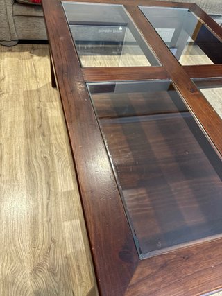 Mesa de centro madera y cristal