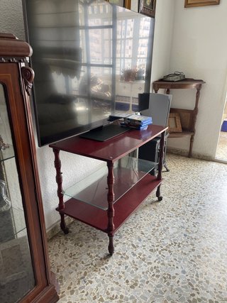 Lote compuesto Vitrina clásica,mesa tv y esquinera