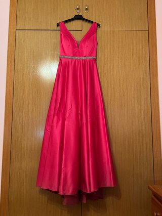 Vestido de fiesta rosa elegante