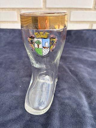 Original Copa zapato cristal con detalles endorado