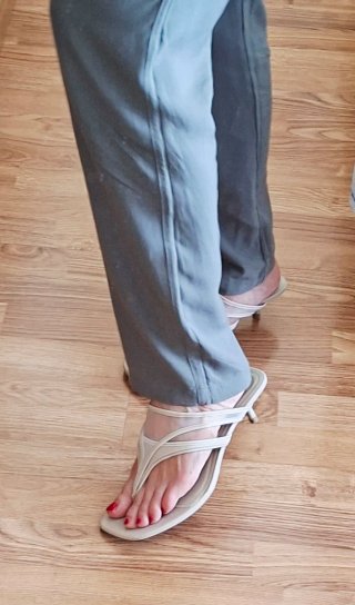 Sandalias Zara tacón dedo