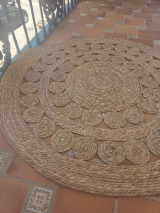 Alfombra redonda de yute ( 2 unidades)