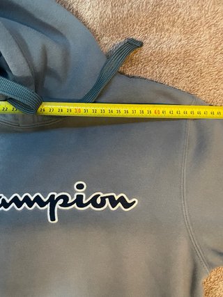 Hoodie Champion azul grisáceo | Streetwear vintage