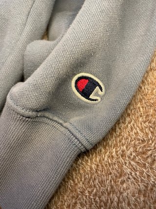 Hoodie Champion azul grisáceo | Streetwear vintage
