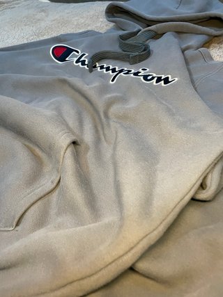 Hoodie Champion azul grisáceo | Streetwear vintage
