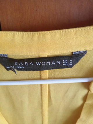 Camisa Zara Manga Larga Amarilla
