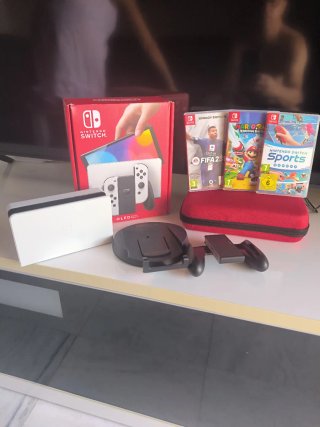 Nintendo Switch OLED Blanca + Juegos