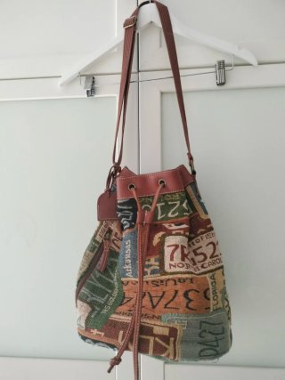 Bolso de mujer estilo cubo multicolor