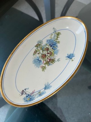 Vajilla Cartuja Porcelana Flores Azules