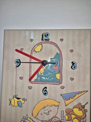 Reloj de Azulejo Infantil Decorativo