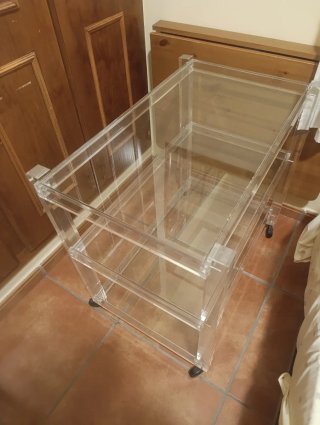 Carrito Auxiliar Acrílico Transparente