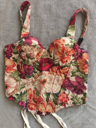 Corsetto Vintage Stile Floreale