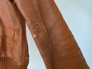 Chaqueta Cuero Vintage Años 70 Marrón.