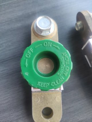 Bornas Batería Desconectador Verde