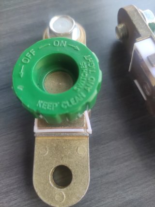 Bornas Batería Desconectador Verde