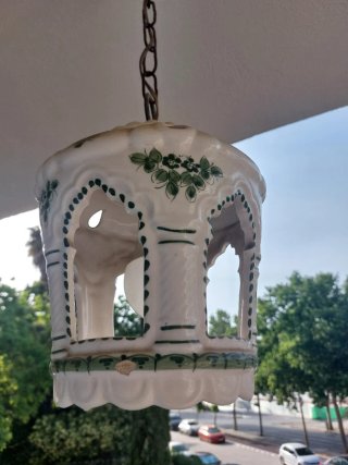 Lámpara cerámica terraza balcón