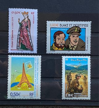 4 Sellos Francia 2004 Yvert 3640 y más
