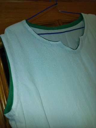 Vestido playero blanco bordado T. L